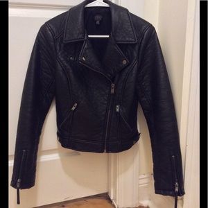 Topshop Leather Moto size 2